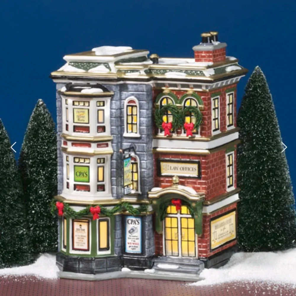Department 56 Main Street Office Building Heritage Village Collection Retired - Picture 1 of 8